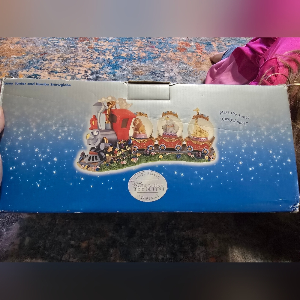 Disney Casey Jr Dumbo Circus Train Snowglobe Figurine